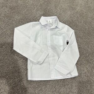 Boys White Button-Up Dress Shirt